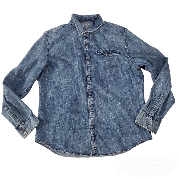 Calvin Klein Jeans Buttons Up 100% Cotton Shirt Size XL - Picture 8 of 8